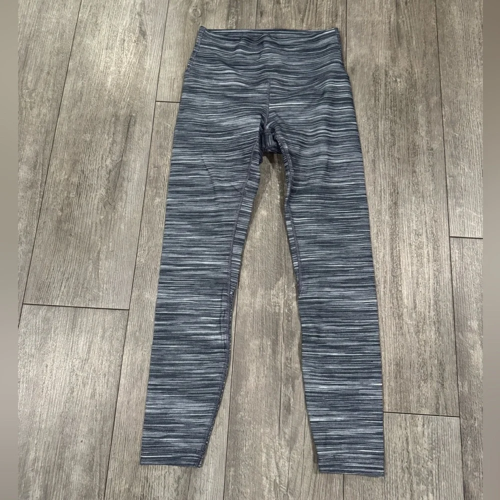 Lululemon Athletica Blue Striped Leggings